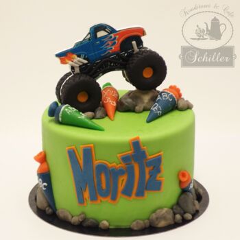 Schulanfang_konditorei schiller_schiller_konditorei_schiller cafe_schule_schulanfänger_torte_monstertruck_monster_auto_junge_jungs_